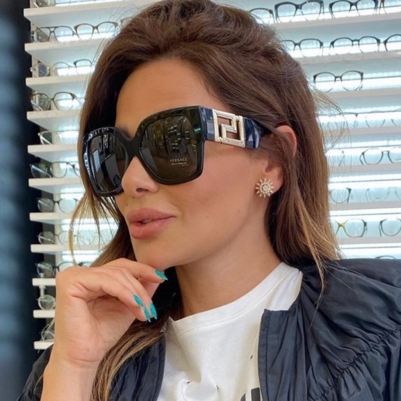 FINAL PRICE BRAND NEW VERSACE GRECA VE4402 GREEN/BROWN SUNGLASSES - Picture 6 of 10